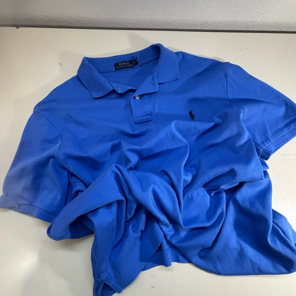 Ralph Lauren Men's Bright Blue Polo Shirt